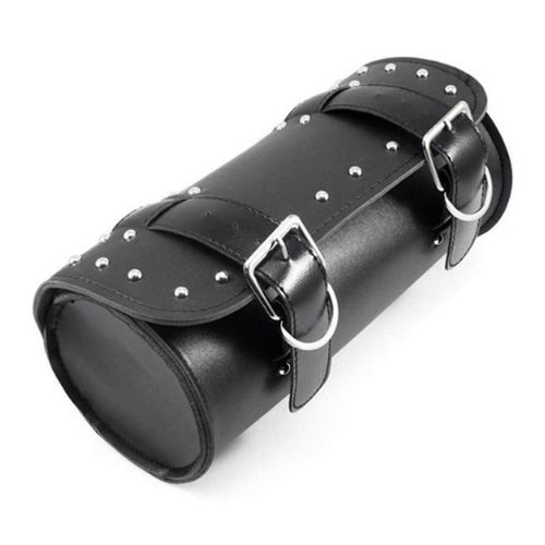 Universel Moto Pu En Cuir Sac À Outils Avant Fourche Guidon Sacoche De Selle Roll Barrel Racing Tail Barrel Stockage