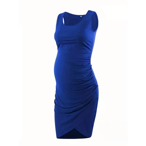 Robe D'été Sexy Pour Femmes Enceintes,Col Rond,Hanche Enveloppée,Fibre Irrégulière