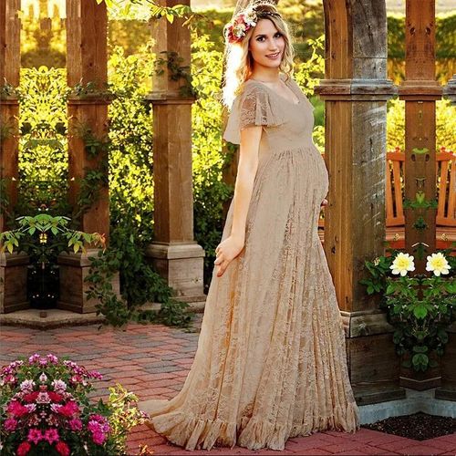 Robe De Grossesse En Mousseline De Soie,Tenue De Mariage Plissée,Sexy,Accessoires De Photographie,Vêtements De Printemps Et D'été
