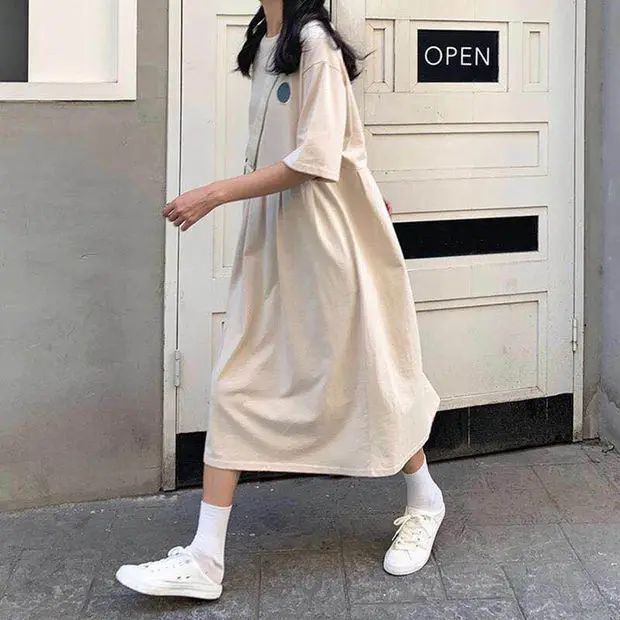Alterfur S-Robe De Grossesse Mi-Longue À Manches Courtes,T-Shirt Au Genou,Vêtements D'été,2024