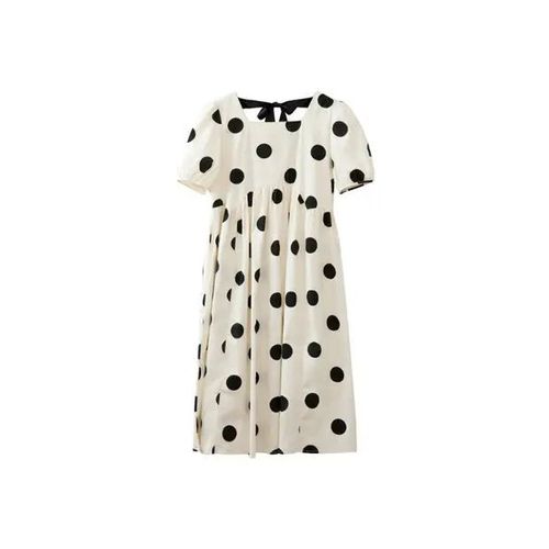 Robe À Pois Pour Femme Enceinte,Robe Couvertes,Couvre-Ventre,Au-Dessus Du Genou,Style Français,2023