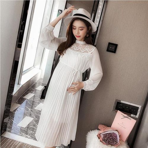 Robe De Grossesse En Mousseline De Soie,Tenue De Mariage Plissée,Sexy,Accessoires De Photographie,Vêtements De Printemps Et D'été