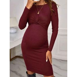 Robe Courte À Manches Longues Et Col Rond,Couleur Unie,Nouvelle,Offre