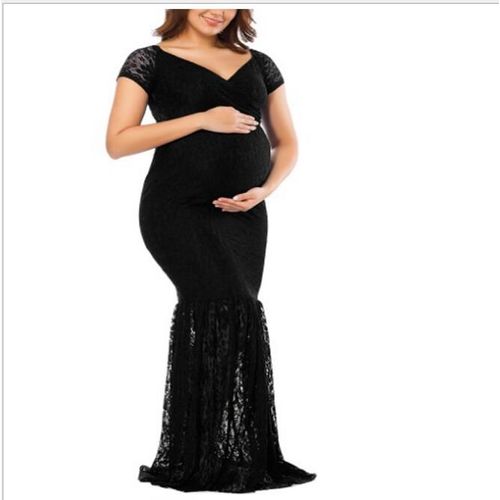Robe Longue En Dentelle À Col En V Pour Femmes Enceintes,Robe Trompent Maxi,Robe De Soirée De Mariage,Accessoires De Photographie,2020