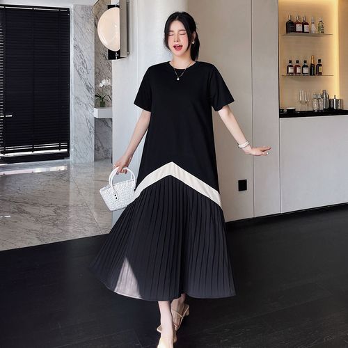 2024 Nouvelle Arrivée D'été Alterfur S Femmes Brève Bateau Cou A-Ligne Robes Femmes Enceintes Robe Md-04859