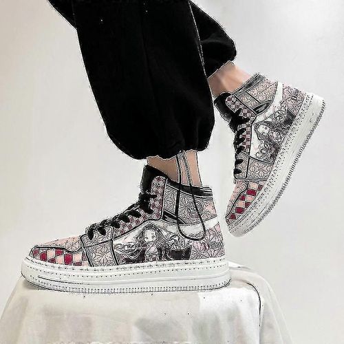 Demon Slayer Kamado Nezuko Sneakers Casual High-Top Trainers Chaussures De Sport Unisexes Wy521