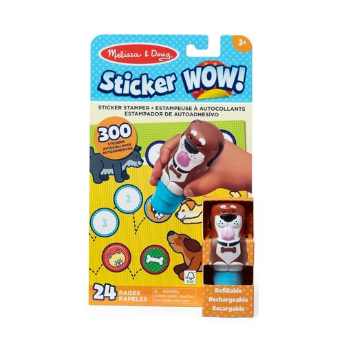 Melissa & Doug Pack Chien Tamponneuse + Bloc D'activités Sticker Wow!  Melissa & Doug