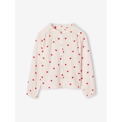 Chemise En Gaze De Coton Personnalisable Fille Écru