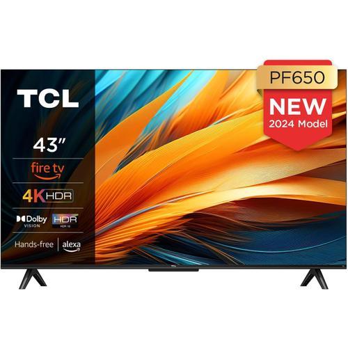 TCL 43PF650 43" (109 cm) 4K Ultra HD, HDR TV, Smart LED Fire TV (Dolby Vision, Dolby Atmos, DTS, HDR 10, Alexa intégré, Airplay2, Miracast)