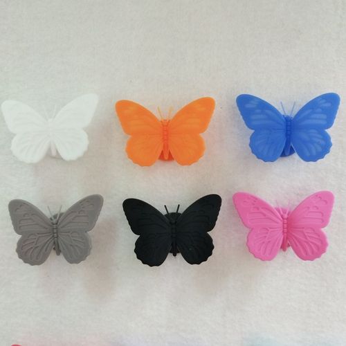 Étiquette Autocollante En Silicone Pour Verre,Motif Fleur,Papillon,Vin,Vin,Fête,1/2/4 Pièces