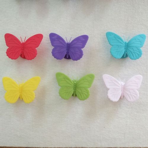 Étiquette Autocollante En Silicone Pour Verre,Motif Fleur,Papillon,Vin,Vin,Fête,1/2/4 Pièces
