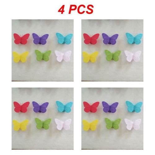 Étiquette Autocollante En Silicone Pour Verre,Motif Fleur,Papillon,Vin,Vin,Fête,1/2/4 Pièces