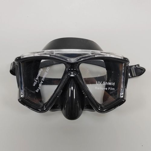 Masque De Plongée Professionnel 3/4 En Résine Anti-Buée,Jupe En Silicone Pour Adultes,Équipement De Piscine - Type 203all-Black #B