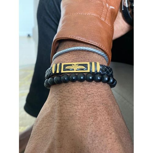 Bracelet En Cuir Tressé 
