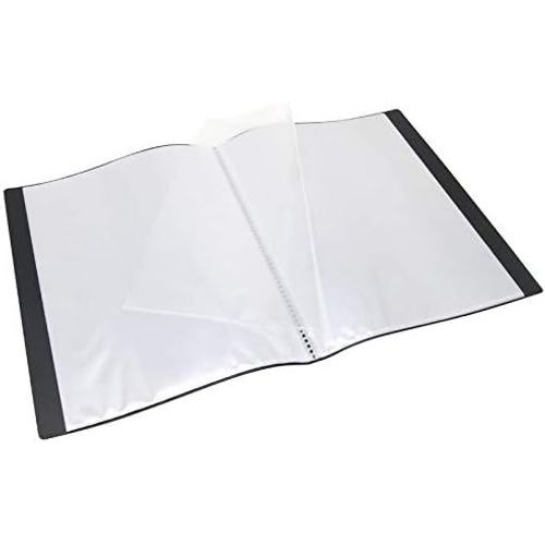 Protège Documents A4 80 Vues 40 Pochettes Couverture Polypro Noir