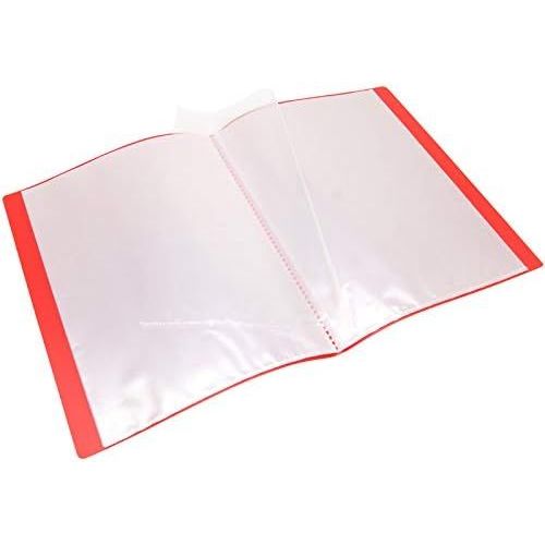 Protège Documents A4 80 Vues 40 Pochettes Couverture Polypro Rouge