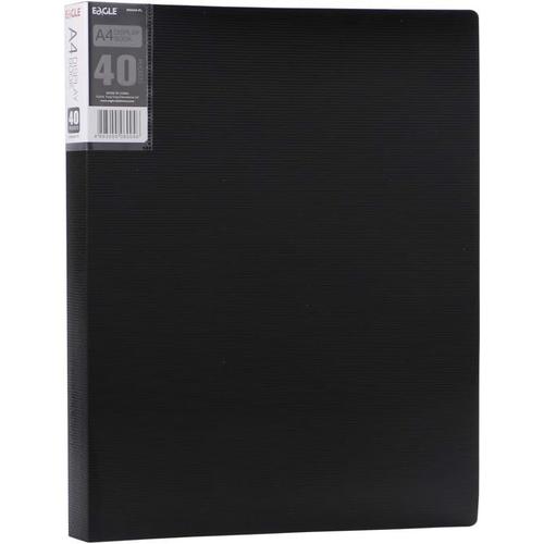 Porte Vues A4 Avec 40 Pochettes Transparents A4 Poche Livret De Présentation Pour Classer Et Protéger Les Documents (Noir)