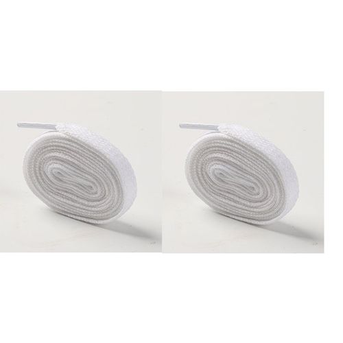 Lacets Plats En Polyester, 4 Paires De Lacets Blanc M