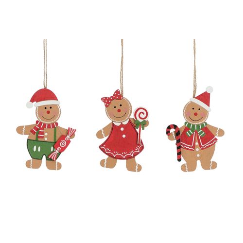 Suspension de Noël Pain d'épice bois