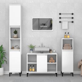 Meuble Lavabo Salle De Bain 80x33x60 Cm Blanc