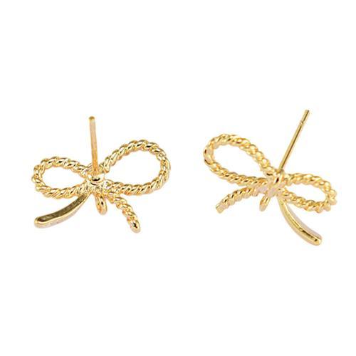 Boucles D'oreilles Faites À La Main, Accessoires De Bricolage, Motif De Chanvre, Papillon Creux Avec Épingle À Oreille, Boucles D'oreilles De Retenue De Couleur Or Véritable