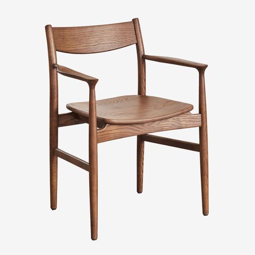 Pack De 4 Chaises De Salle À Manger En Bois De Chêne Mireita Bois Foncé