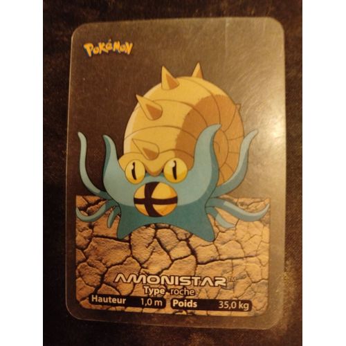 Carte Pokemon Lamincards Plastifiée De 2005 Édition Edibas : Le N° 139 : Amonistar - Très Rare .