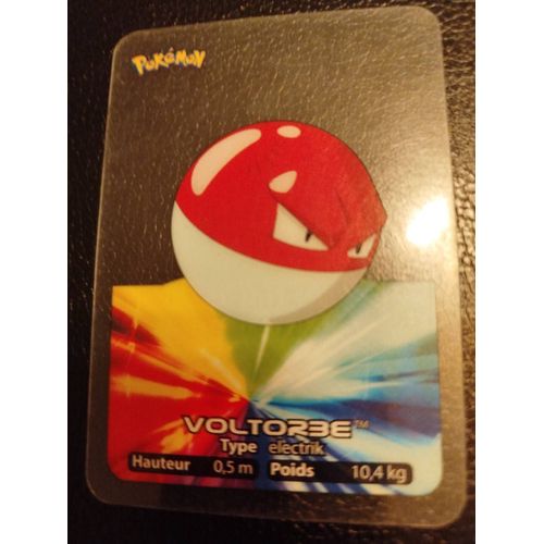 Carte Pokemon Lamincards Plastifiée De 2005 Édition Edibas : Le N° 100 : Voltorbe - Très Rare .