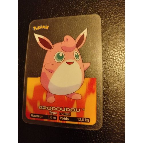 Carte Pokemon Lamincards Plastifiée De 2005 : Le N° 40 : Grodoudou - Rare .