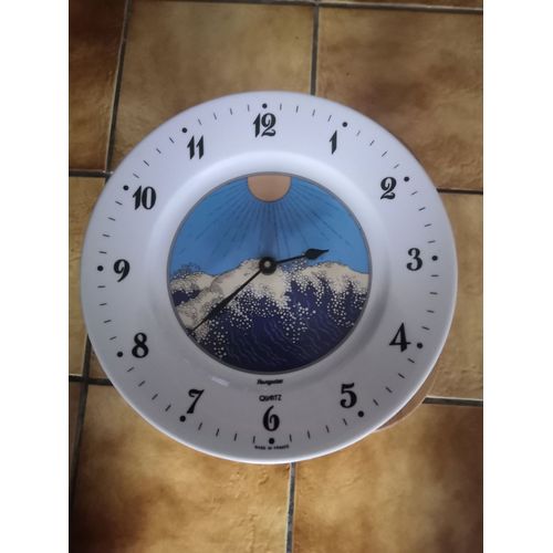 PENDULE ASSIETTE PORCELAINE HANGARTER QUARTZ