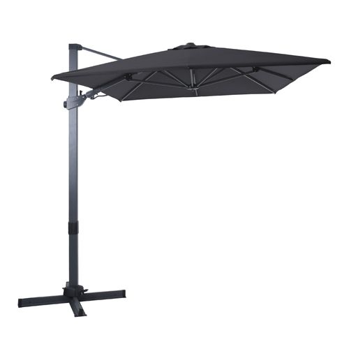 Axi Milad Premium Parasol Déporté Gris/Anthracite - Parasol Déporté Rectangulaire 200x300cm - Parasol Pied Déporté, Structure Aluminium - Rotation 360 - Parasol Déporté Inclinable - Résistant Aux Uv