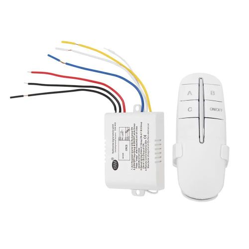 Télécommande sans fil,1/2/3 voies AC 220V RF,relais,interrupteur à distance,transmetteur,contrôleur de ventilateur intelligent,interrupteur pour ampoule - Type 3 Way 220V #B