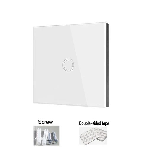 Interrupteur mural intelligent sans fil,433Mhz,avec télécommande,panneau mural tactile,Mini relais récepteur,220V 10A,pour ventilateur de lampe Led domestique - Type 1W-1gang