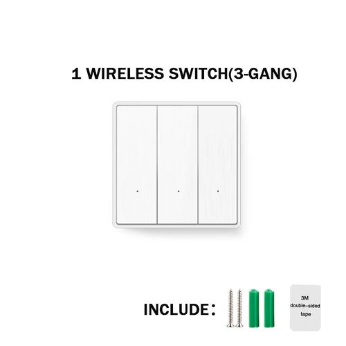 Interrupteur mural intelligent sans fil,433Mhz,10a,110V,220V,récepteur pour lampe et ventilateur LED - Type 1W-3gang