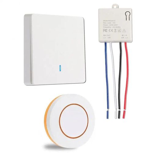 Interrupteur mural intelligent sans fil RF 433Mhz,220V,Mini relais récepteur,avec télécommande,pour ventilateur,lampe Led #G