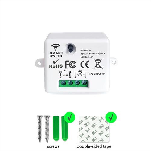 Joli d'éclairage sans fil pour maison intelligente,auto-alimentation,télécommande,bouton poussoir,interrupteur mural pour appareil ménager,ventilateur de lampe,433MHz - Type 1RC