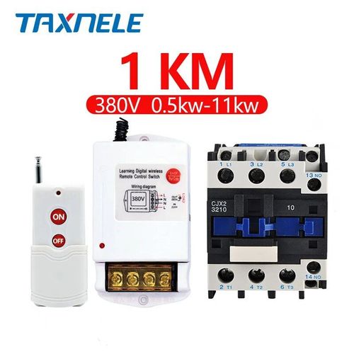 Pompe à eau industrielle sans fil,220V,380V,interrupteur de télécommande,intelligente,haute puissance,domestique,1km,3km,5km de longue distance - Type 1KM 0.5-11KW 380V
