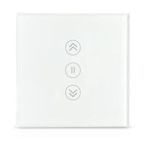 Interrupteur de Rideau Intelligent avec fonction de Programmation Store Électrique WiFi Tuya Smart Life APP Contrôle Interrupteurs de Store Enrouleur 110V 220V Noir - Type White