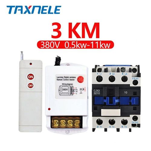 Pompe à eau industrielle sans fil,220V,380V,interrupteur de télécommande,intelligente,haute puissance,domestique,1km,3km,5km de longue distance - Type 3KM 0.5-11KW 380V