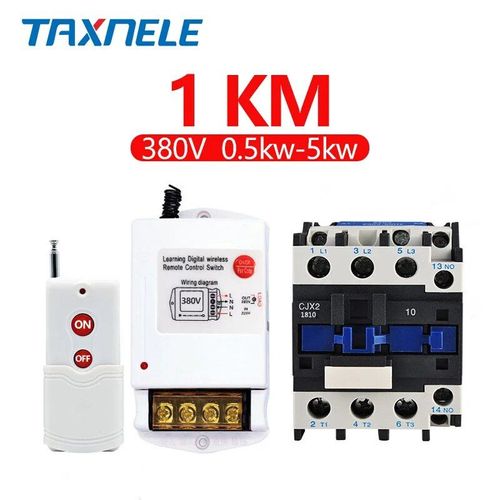 Pompe à eau industrielle sans fil,220V,380V,interrupteur de télécommande,intelligente,haute puissance,domestique,1km,3km,5km de longue distance - Type 1KM 0.5-5KW 380V