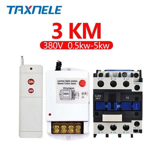 Pompe à eau industrielle sans fil,220V,380V,interrupteur de télécommande,intelligente,haute puissance,domestique,1km,3km,5km de longue distance - Type 3KM 0.5-5KW 380V