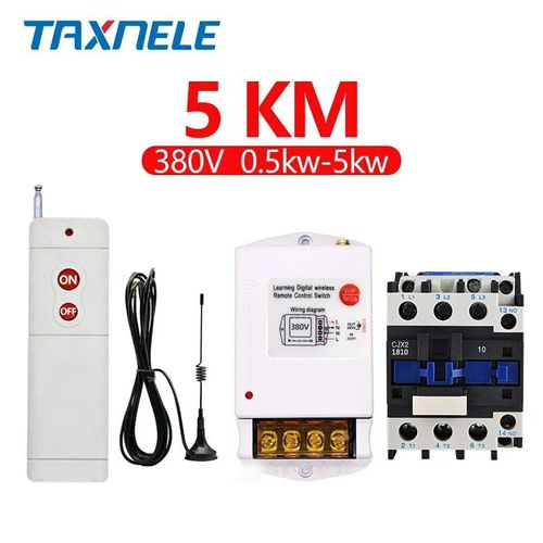 Pompe à eau industrielle sans fil,220V,380V,interrupteur de télécommande,intelligente,haute puissance,domestique,1km,3km,5km de longue distance - Type 5KM 0.5-5KW 380V