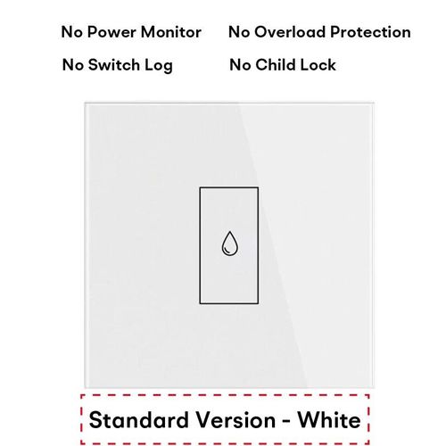 Interrupteur de chauffe-eau WiFi EU,Tuya Smart Life,télécommande,minuterie,moniteur de puissance,Protection contre les surcharges,fonctionne avec Alexa - Type Standard Ver White