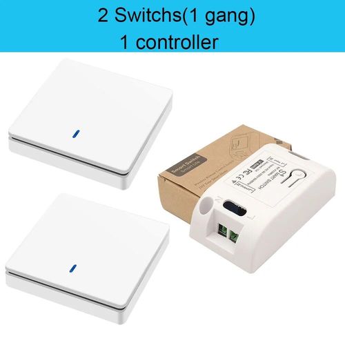 Interrupteur intelligent sans fil Rf 433Mhz,télécommande 90-250V,10amp,1ch,relais récepteur émetteur pour lampe de ventilateur - Type 1RC 2W