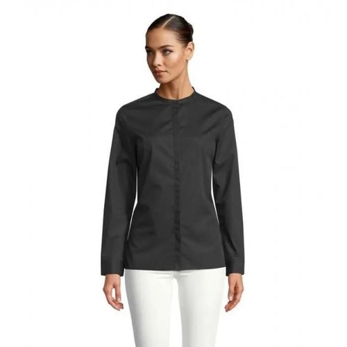 Chemise Col Mao Femme - Neoblu - Bart Women - Manches Longues - Noir