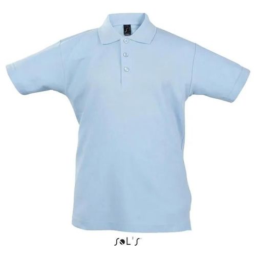 Polo Junior - Sol's - Summer Ii - Garçon - Multisport - Bleu Ciel Piqué