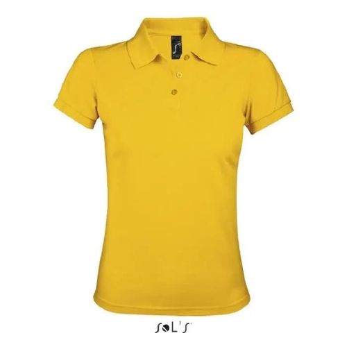Polo Prime Femme Jaune - L - Manches Courtes - Multisport - Respirant