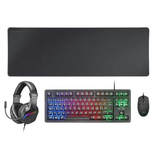 Pack Gamer 4en1 (clavier/souris/casque/tapis) Mars Gaming Mcp-rgb3 (n