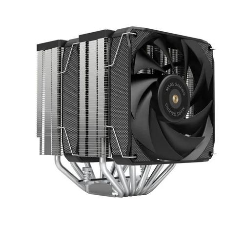 Mars Gaming MCPU-XU6, Dissipateur CPU Double Tour 350W TDP, 2x Ventilateurs FDB Cuivre Hyper-équilibré, 6 Heatpipes HCT ULTRA, Noir