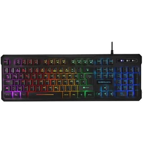 Clavier - Mars Gaming - MK218DE - Filaire - QWERTZ - Rétroéclairé LED RGB - Noir